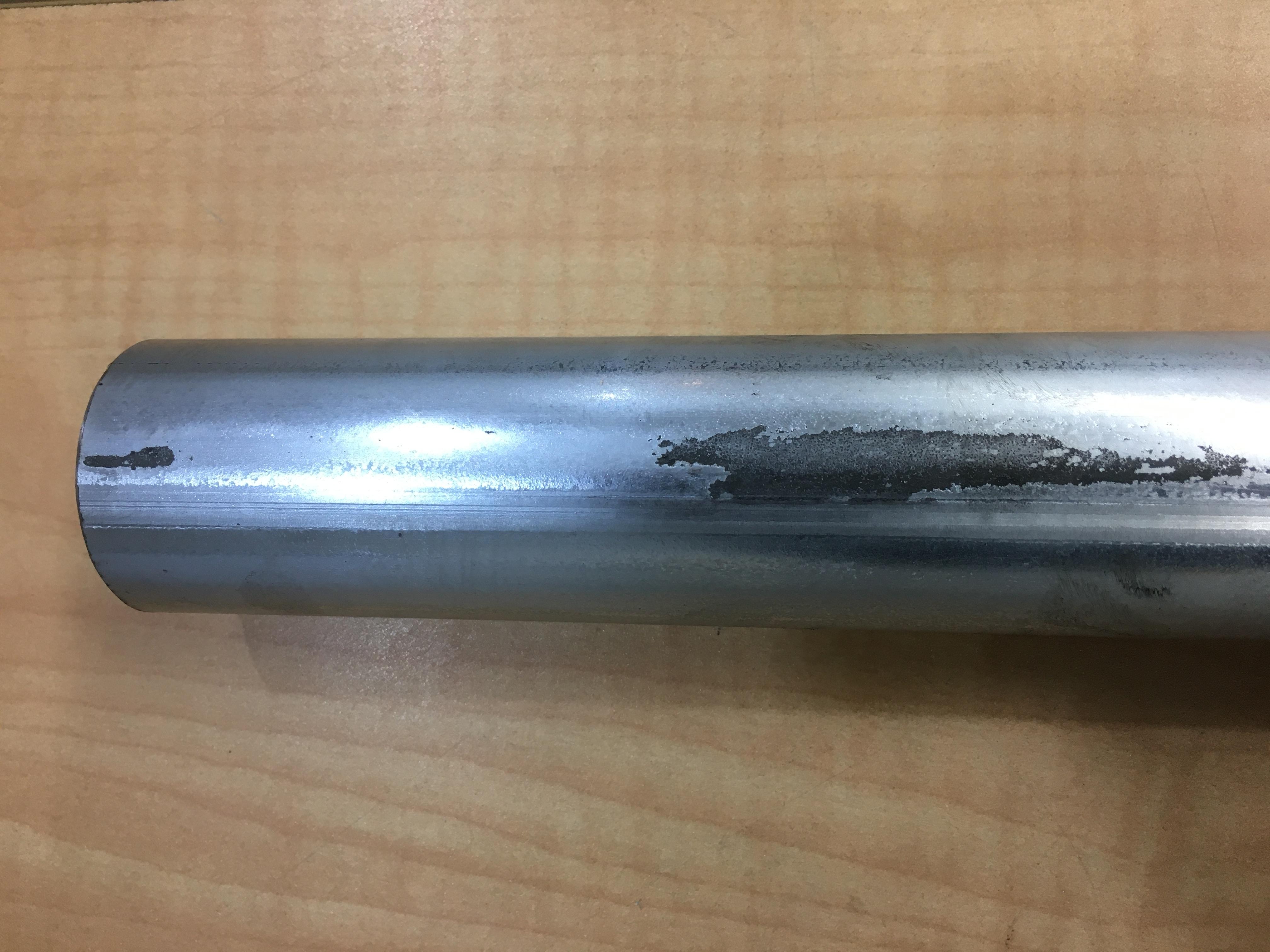 Galvanizing Defect on a Steel Tube
